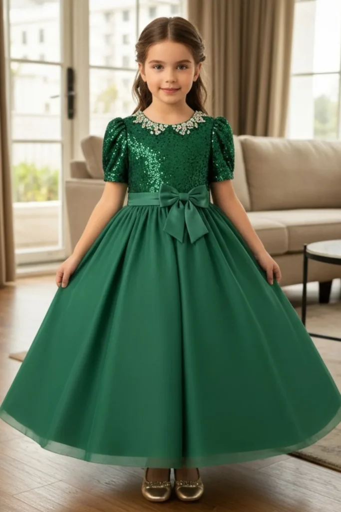 Green Dresses For Kids