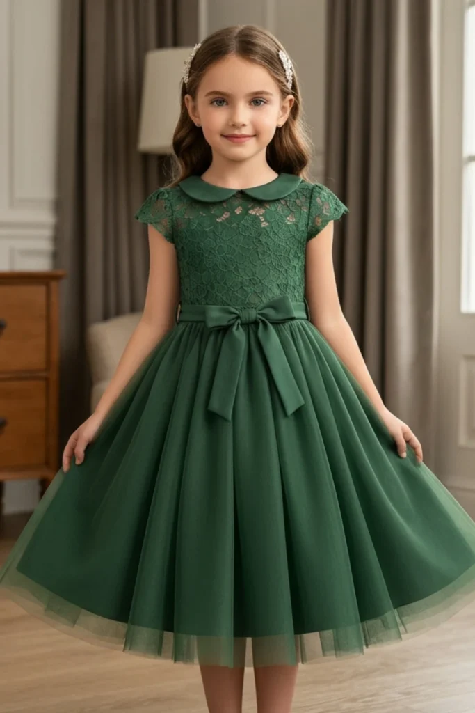 Green Dresses For Kids