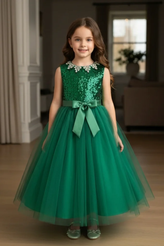 Green Dresses For Kids