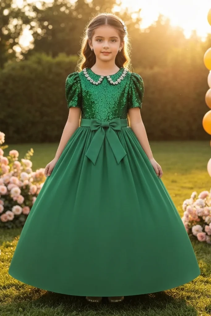 Green Dresses For Kids