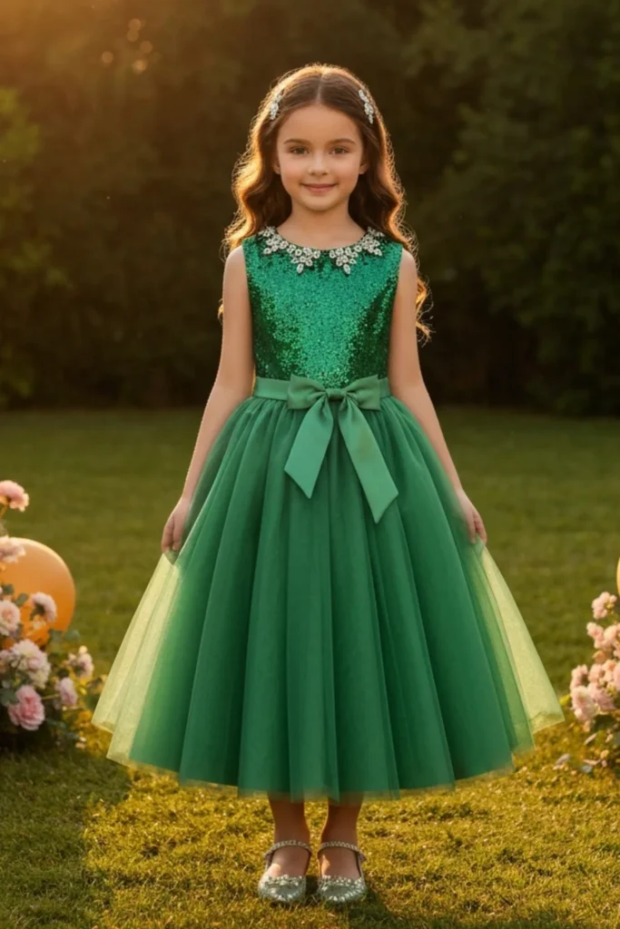 Green Dresses For Kids