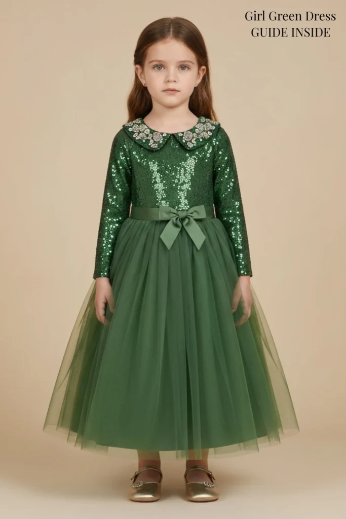 Girl Green Dress