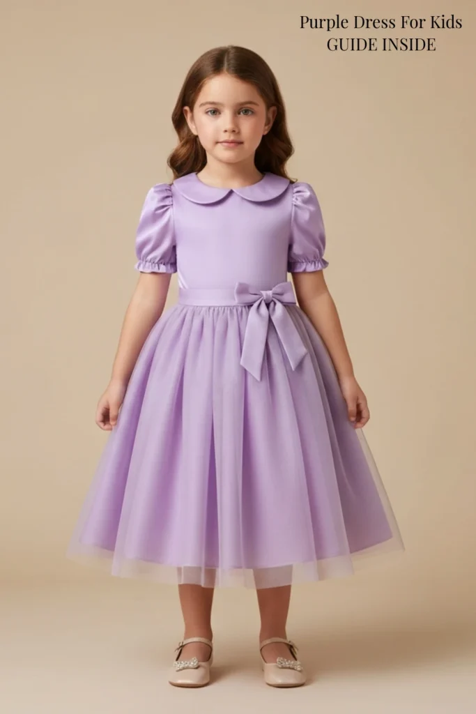 Purple Dress For Kids