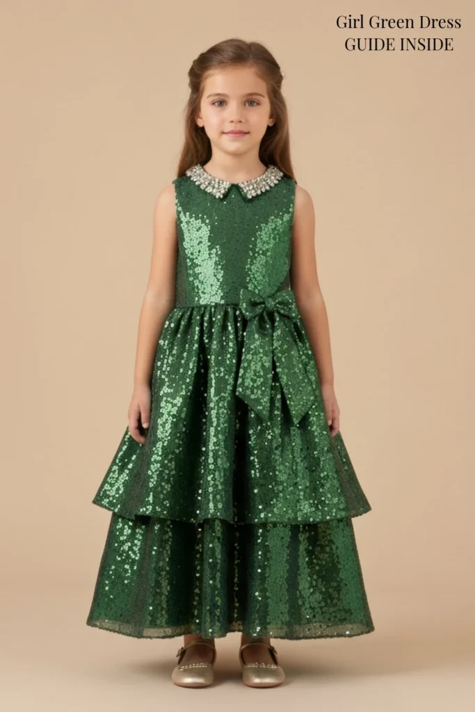 Girl Green Dress