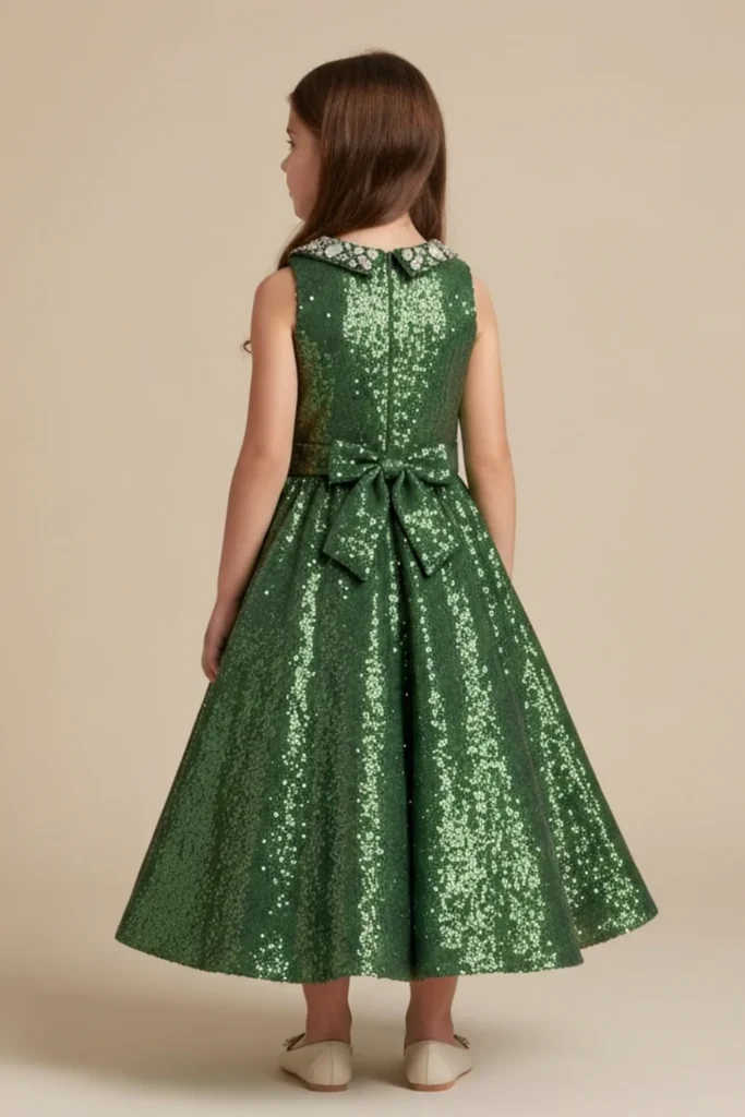 Girl Green Dress