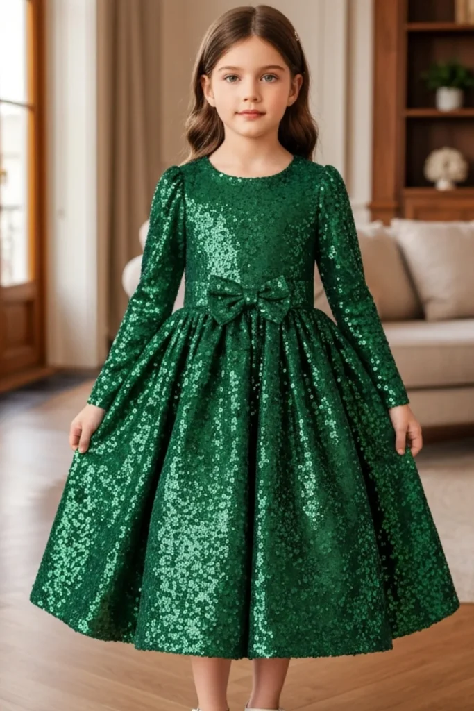 Green Dress Kids