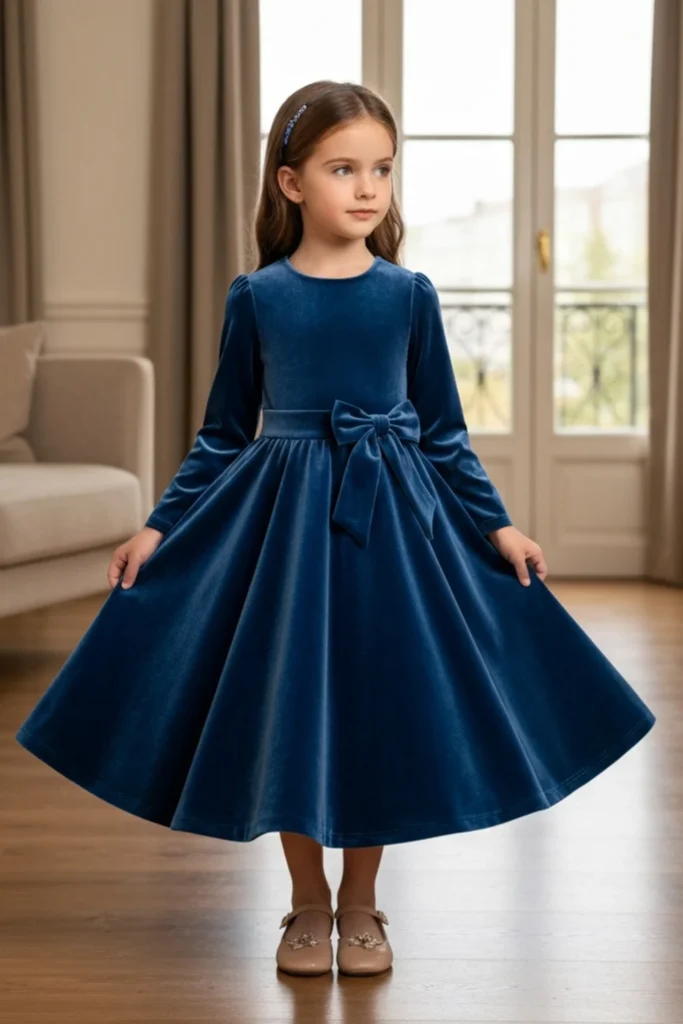 Velvet Dress For Kids