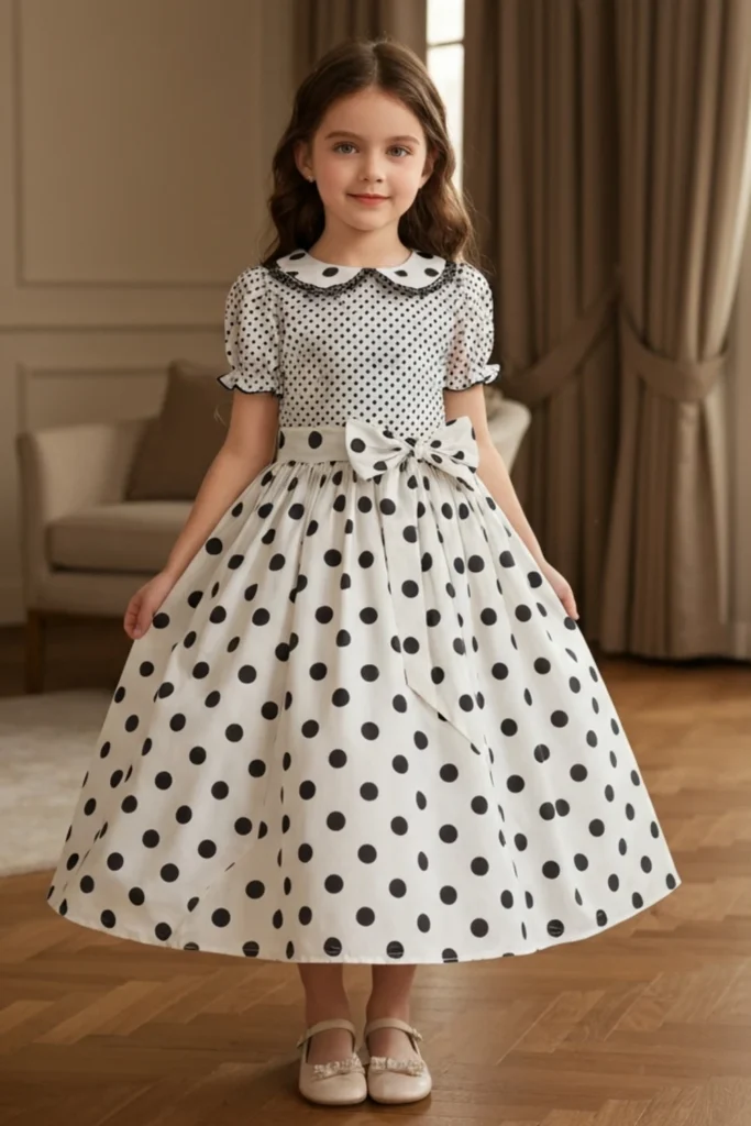 Polka Dot Dress For Kids