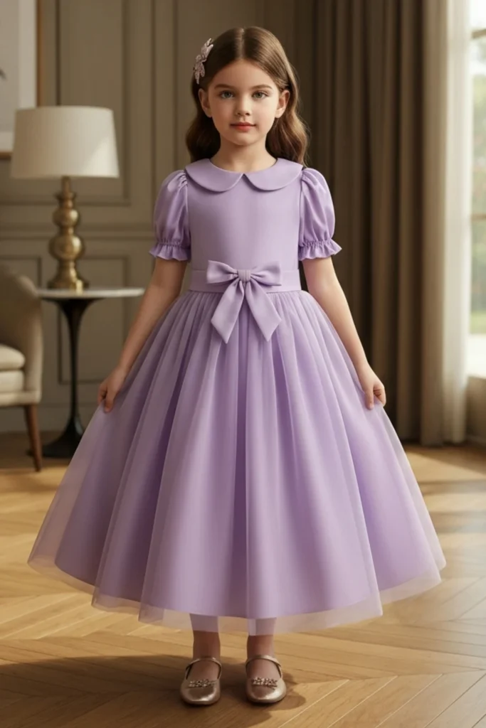 Purple Dress For Kids