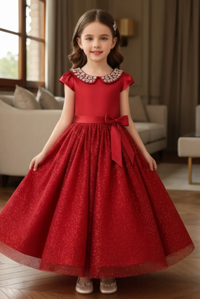 Cute Red Dress For Kids
