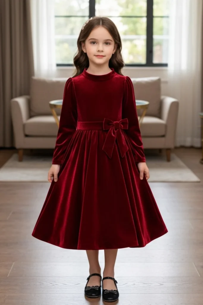 Velvet Dress For Kids