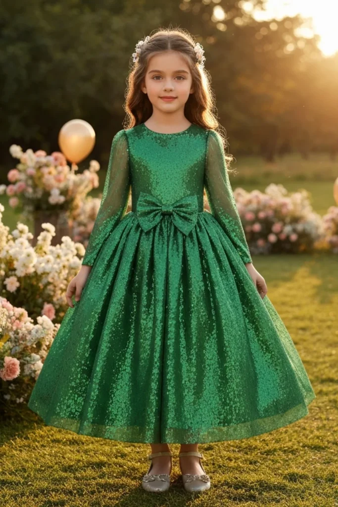 Green Dress Kids