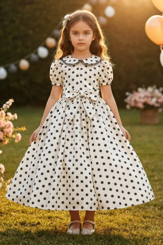 Polka Dot Dress For Kids
