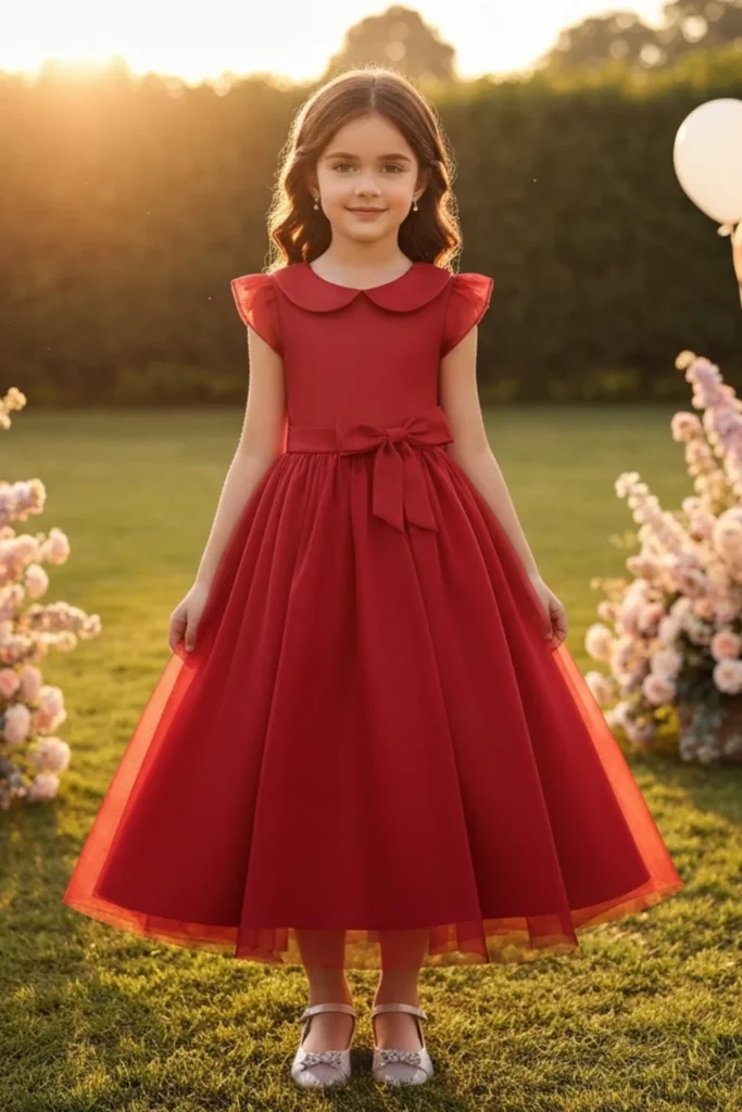 Girl Red Dress