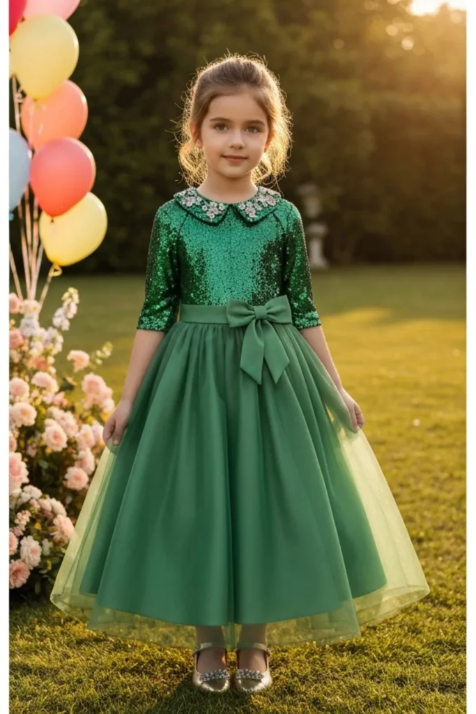 Green Dress Kids