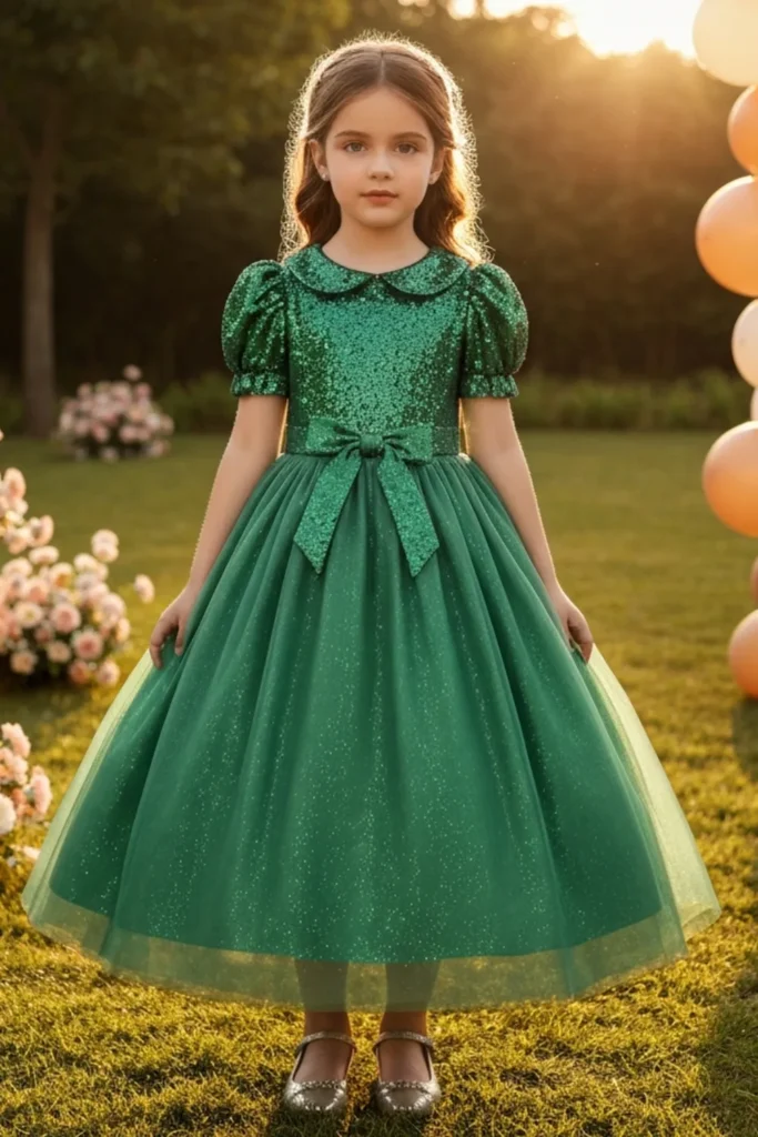 Green Dresses For Kids
