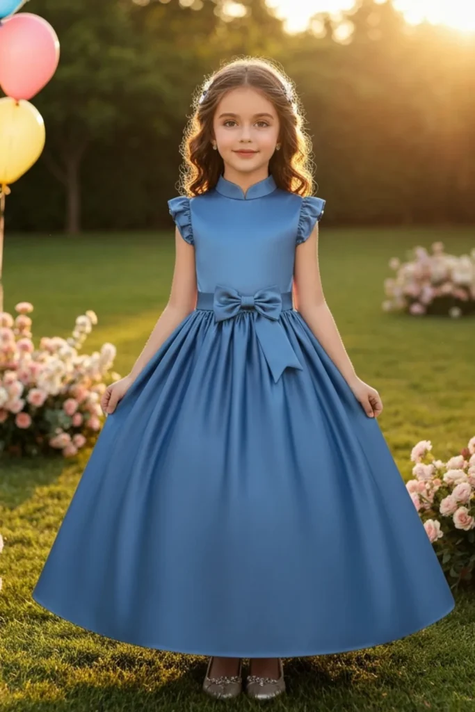 Royal Blue Dress For Kids