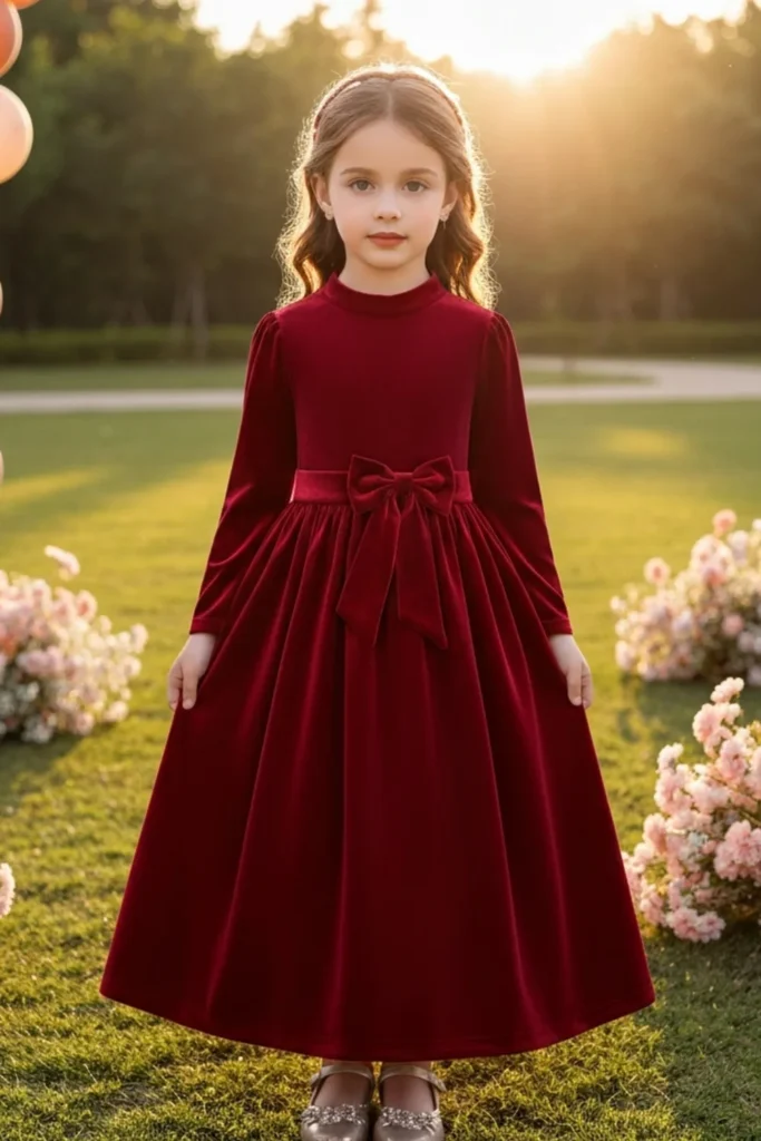 Velvet Dress For Kids