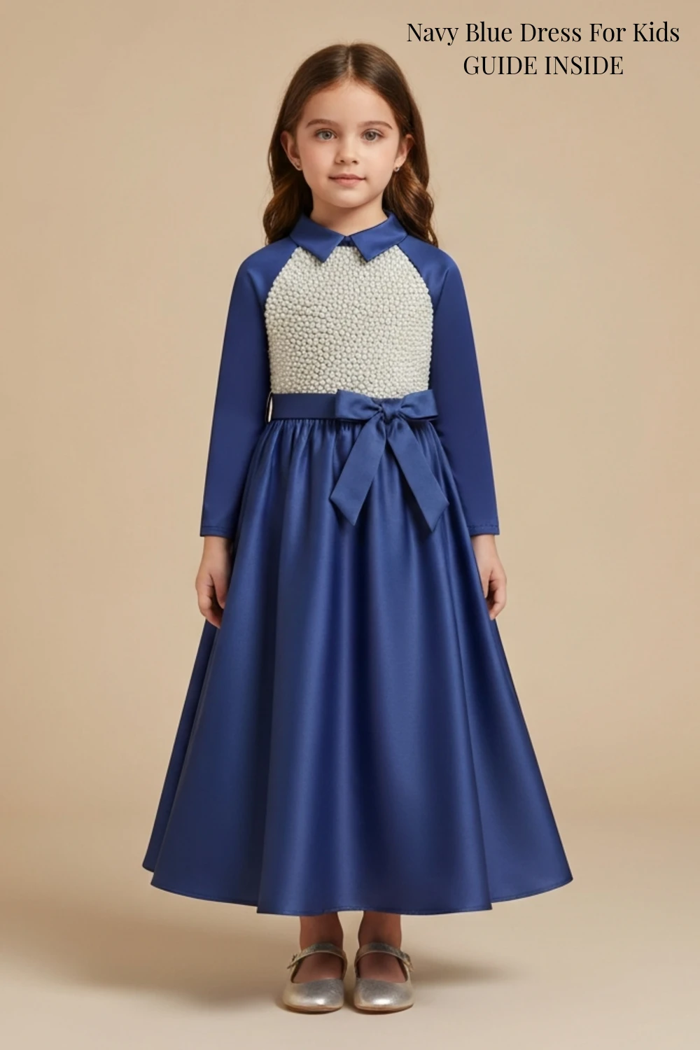 Navy Blue Dress For Kids