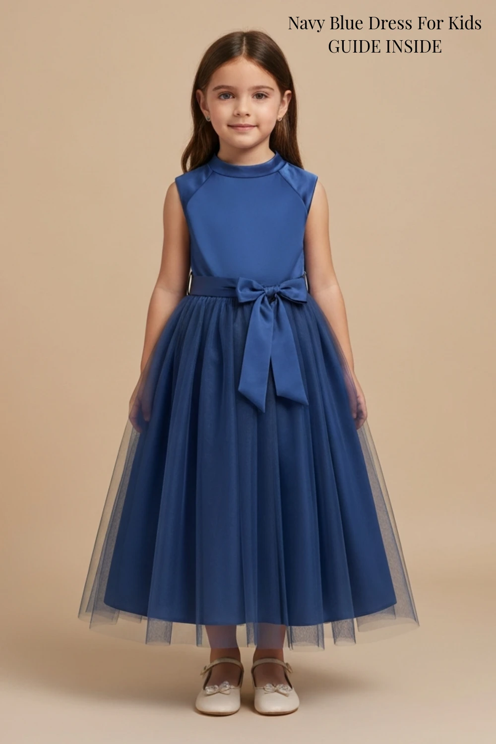 Navy Blue Dress For Kids