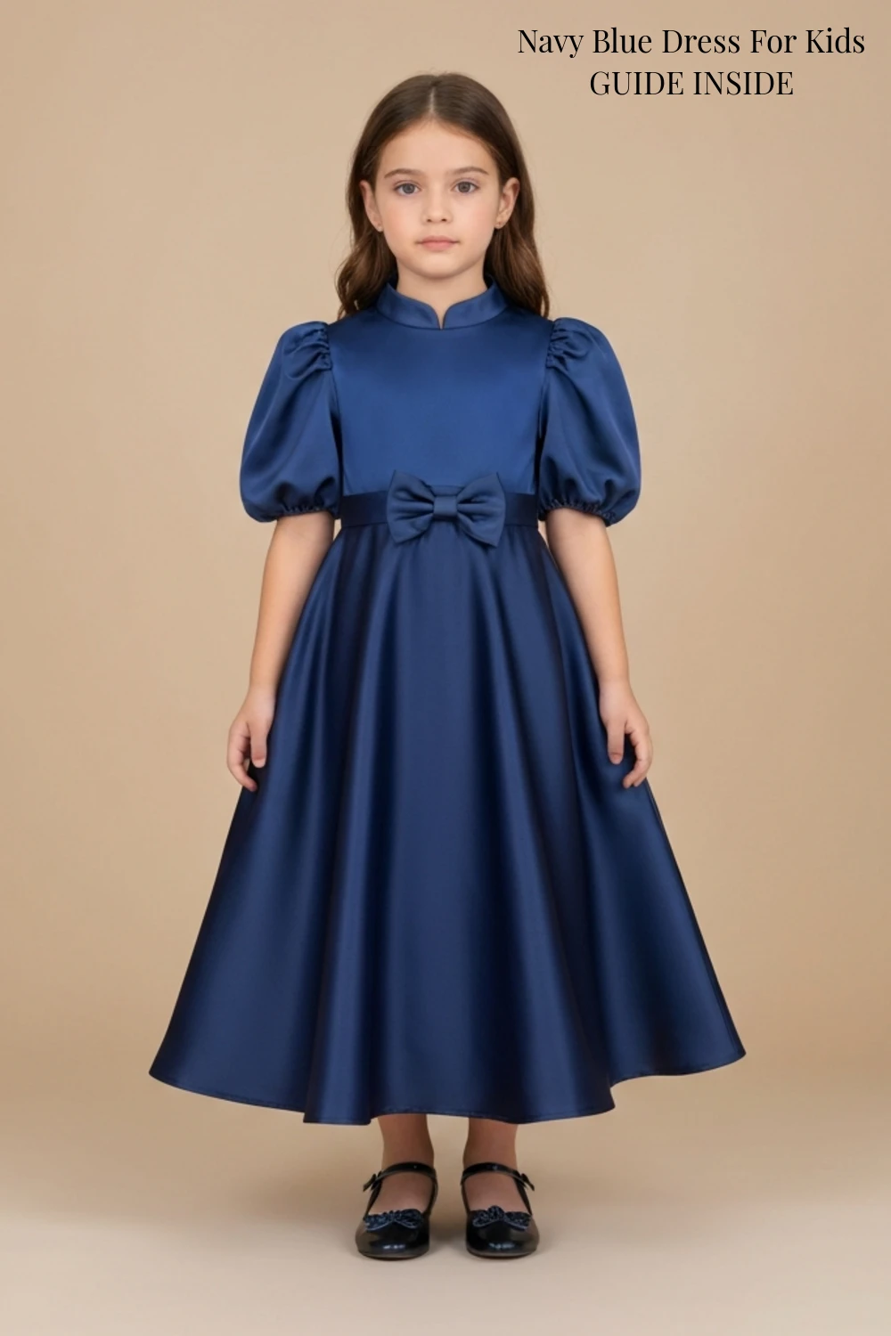 Navy Blue Dress For Kids