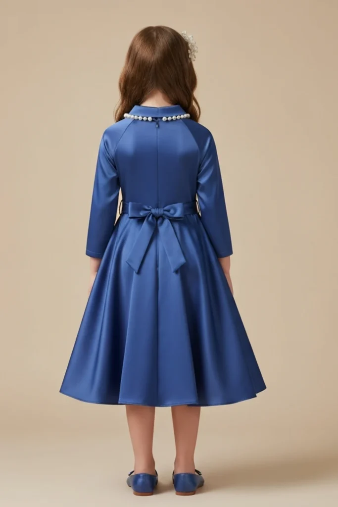 Navy Blue Dress For Kids