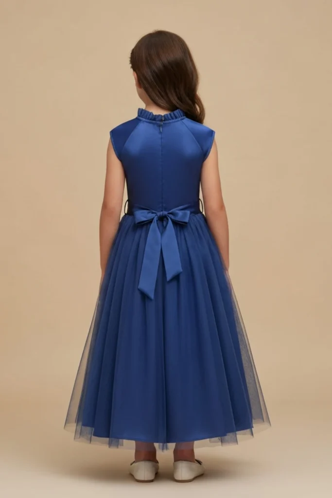 Navy Blue Dress For Kids