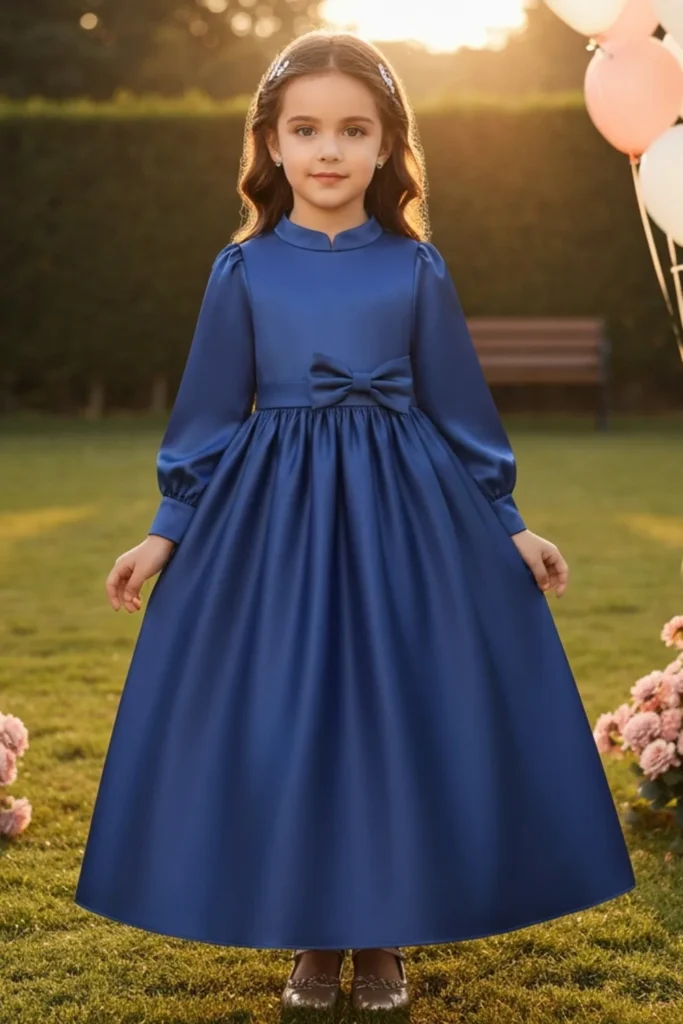 Navy Blue Dress For Kids