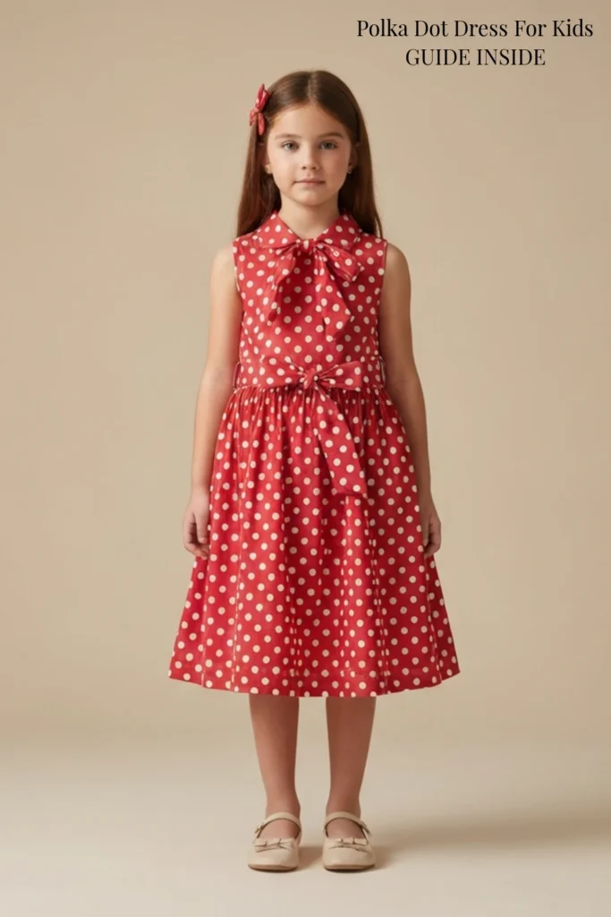 Polka Dot Dress For Kids