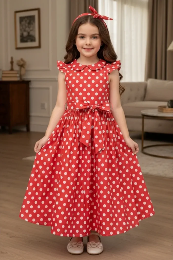 Polka Dot Dress For Kids
