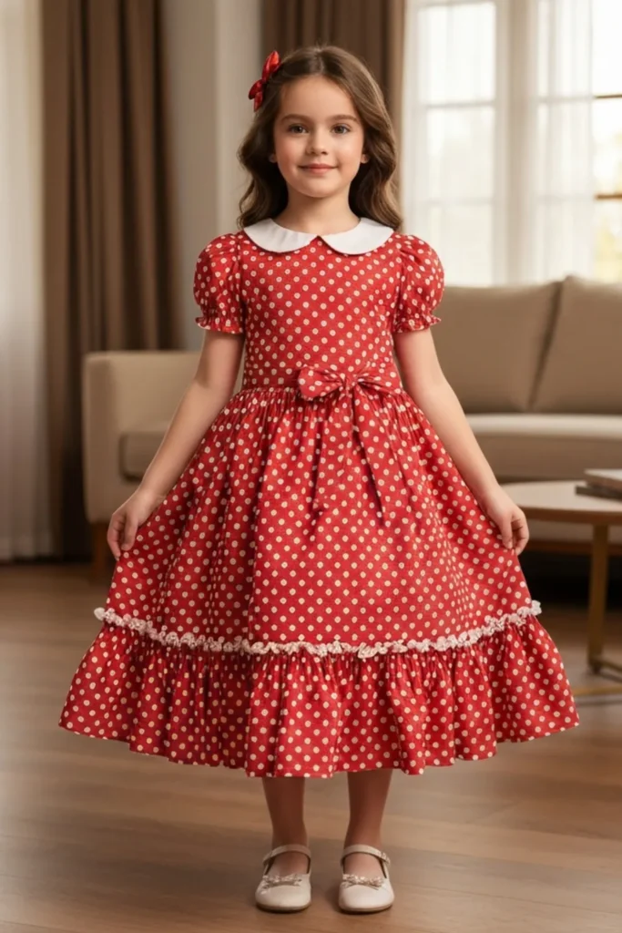 Polka Dot Dress For Kids