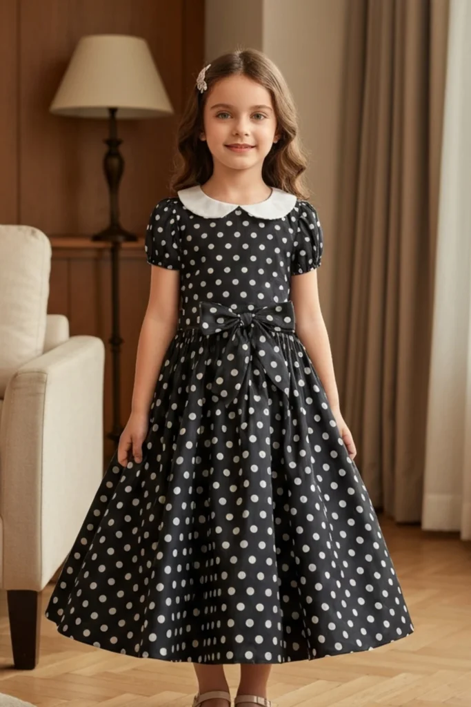 Polka Dot Dress For Kids