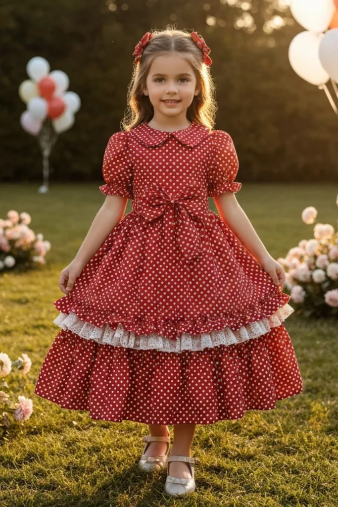 Polka Dot Dress For Kids