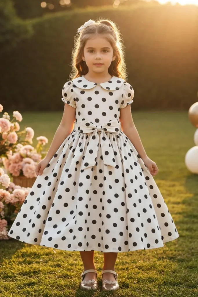 Polka Dot Dress For Kids