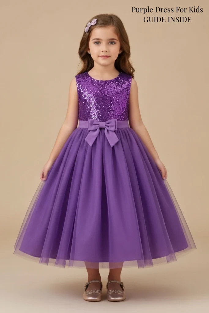 Purple Dress For Kids