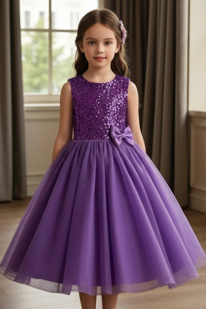 Purple Dress For Kids