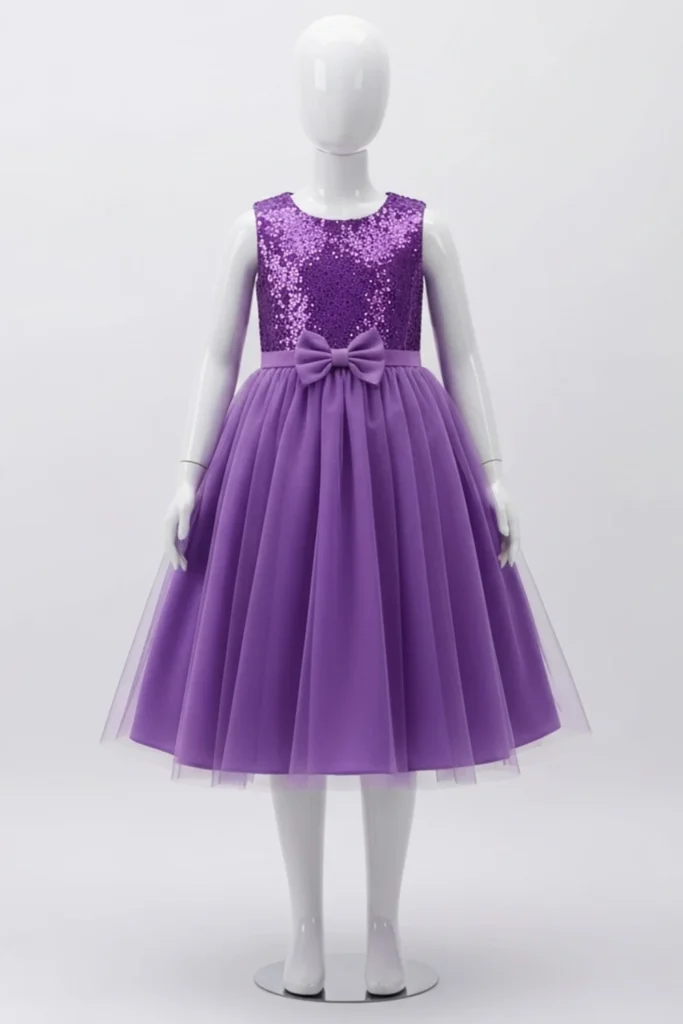 Purple Dress For Kids