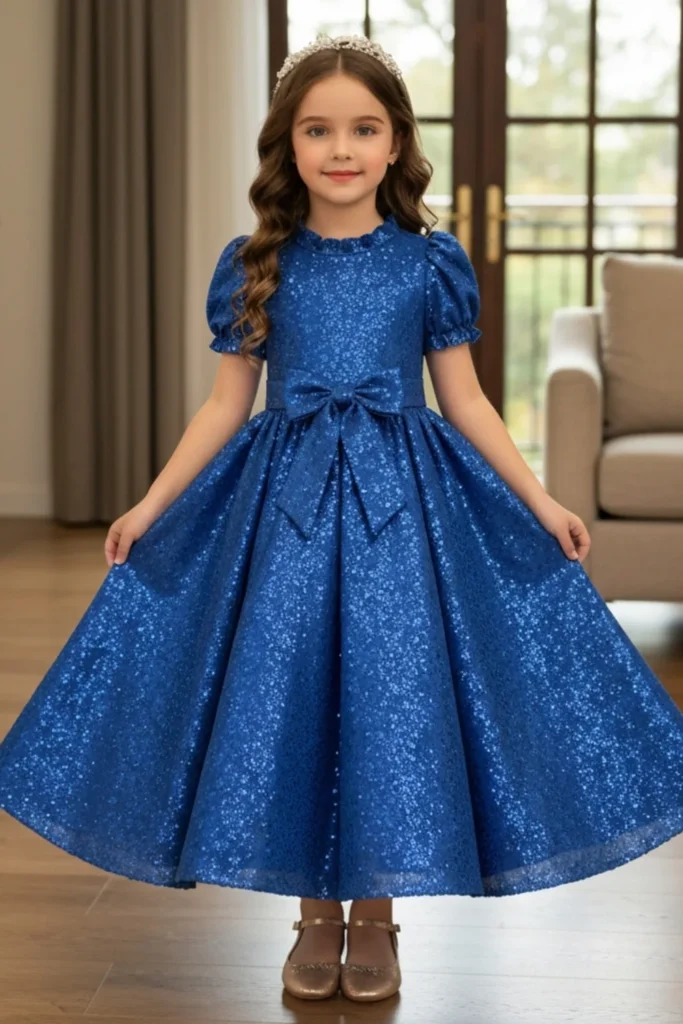 Royal Blue Dress For Kids