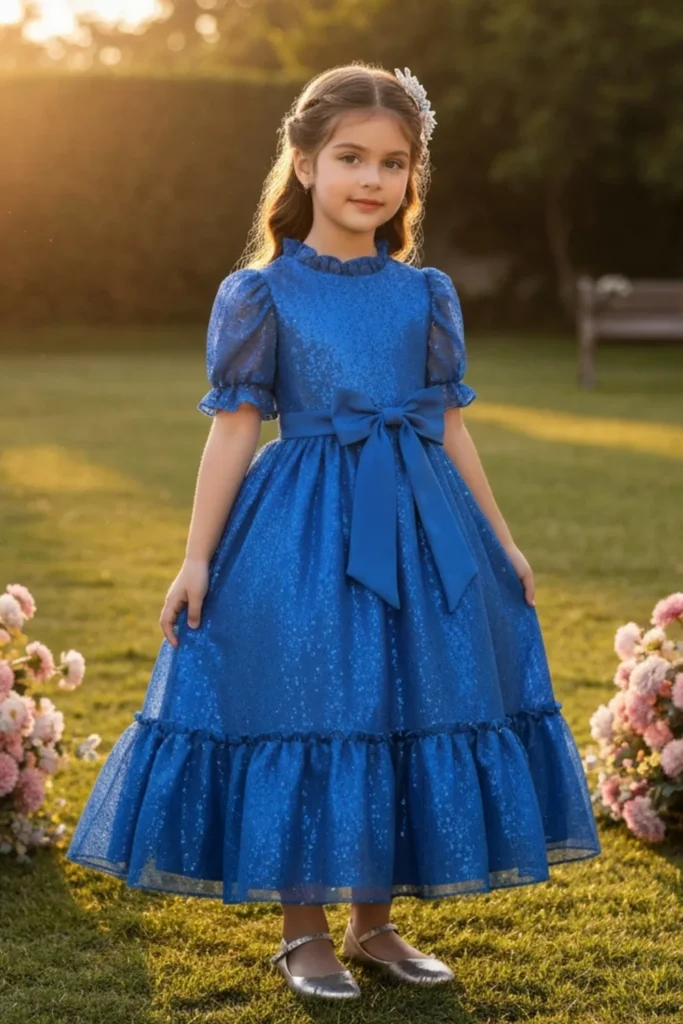Royal Blue Dress For Kids
