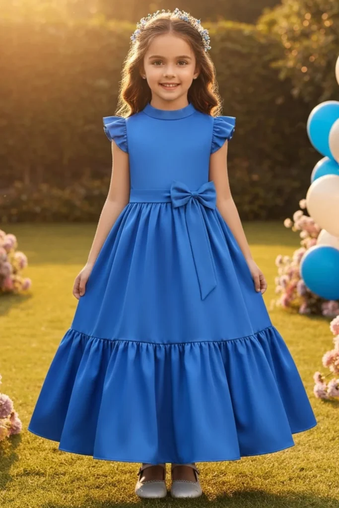 Royal Blue Dress For Kids