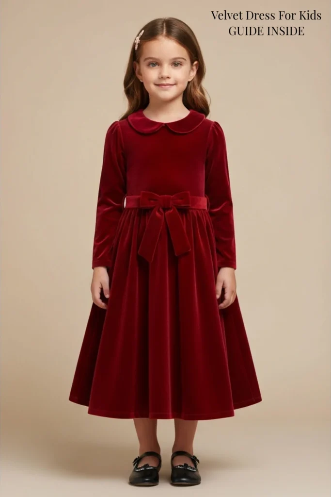 Velvet Dress For Kids