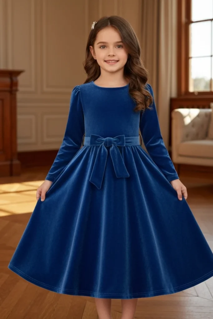 Velvet Dress For Kids