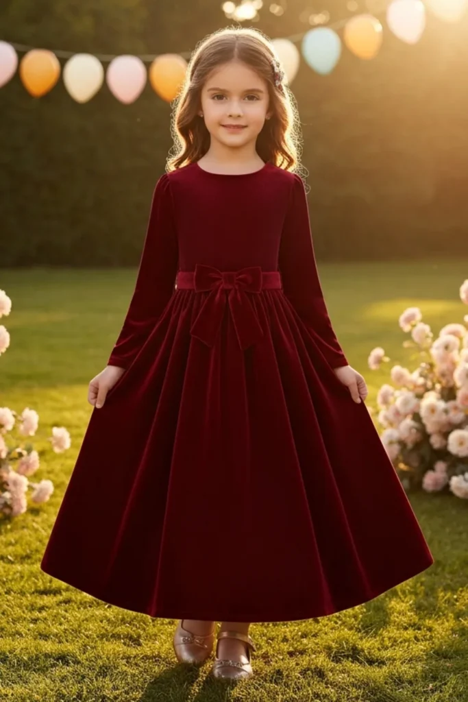 Velvet Dress For Kids