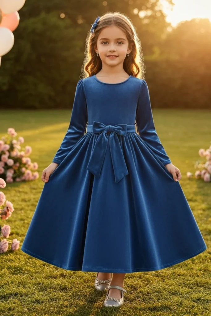 Velvet Dress For Kids