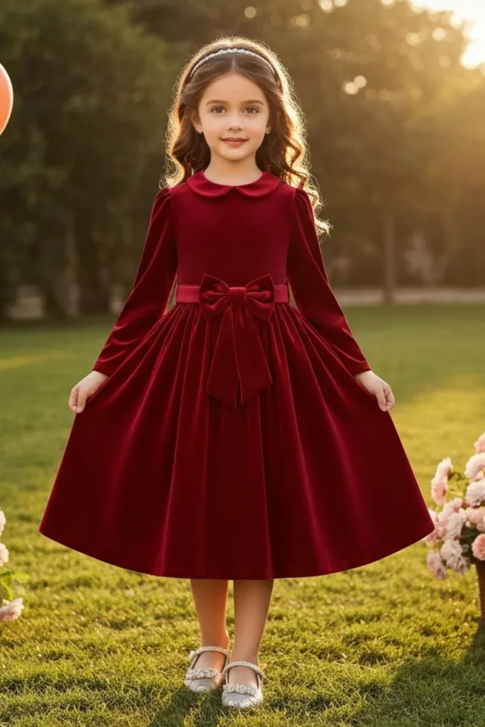 Velvet Dress For Kids