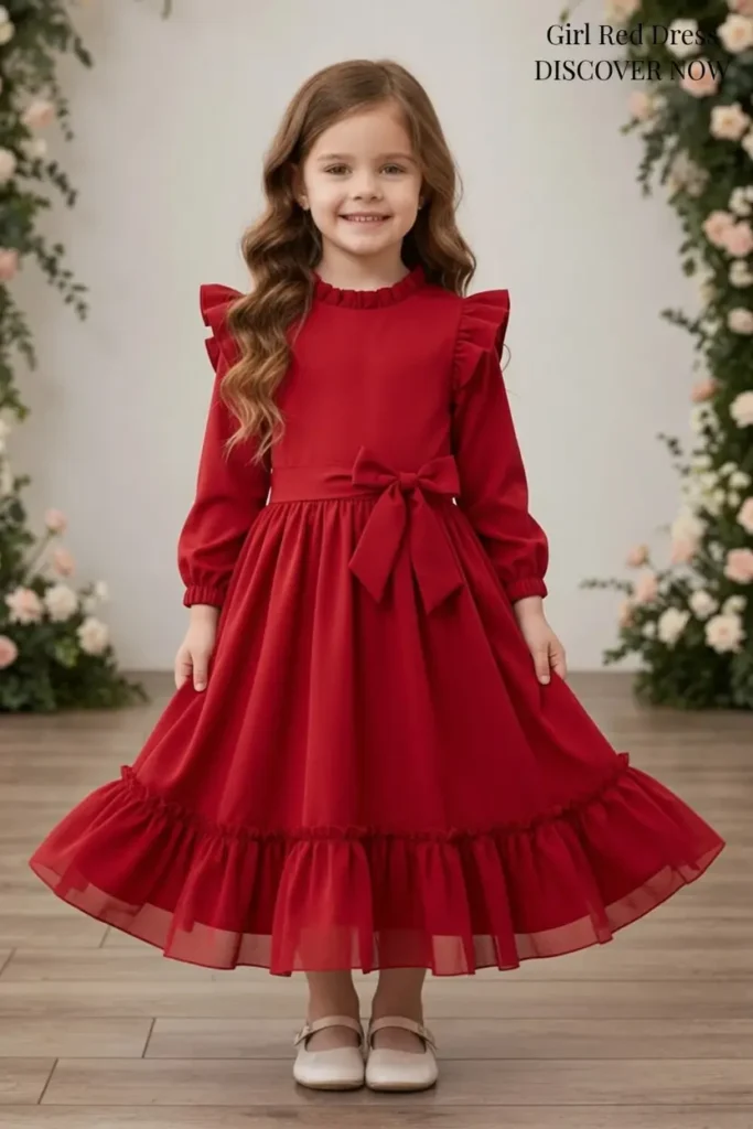 Girl Red Dress