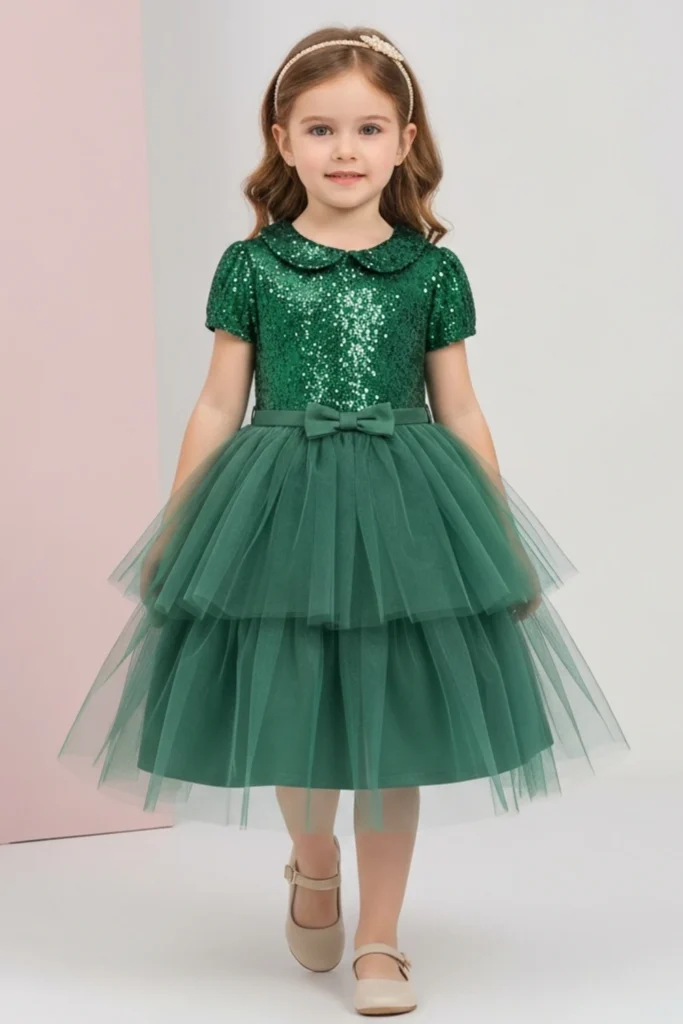 Girl Green Dress