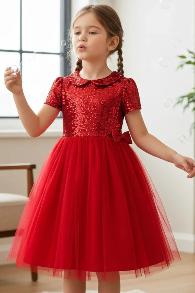 Girls Red Dress