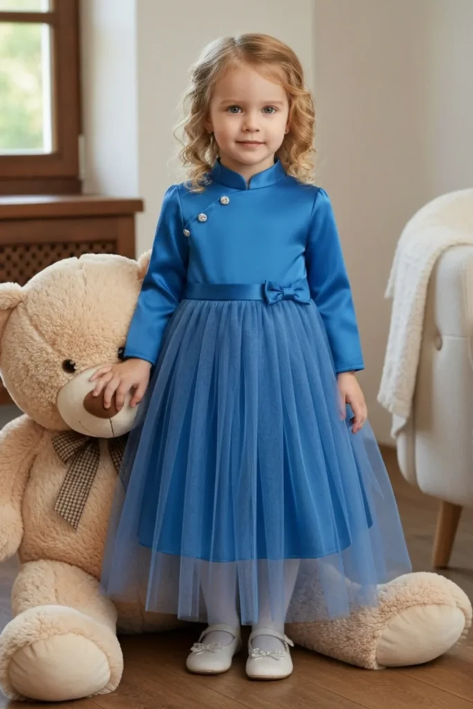 Royal Blue Dress For Kids