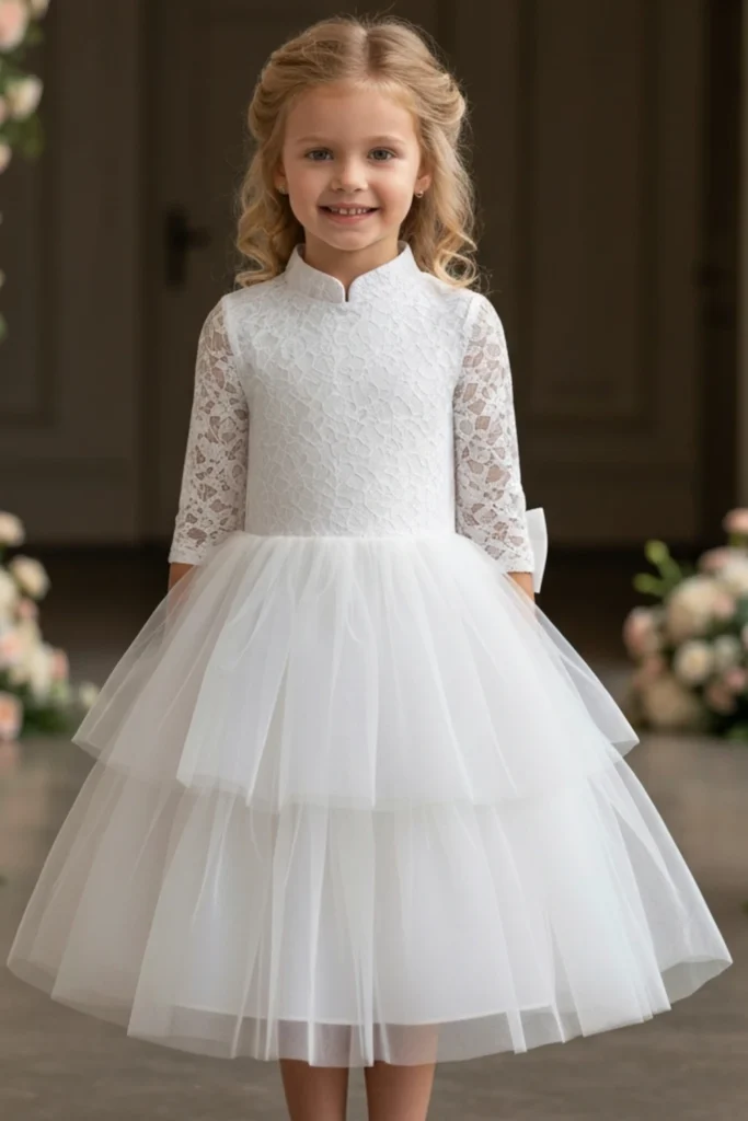 Girls White Dress